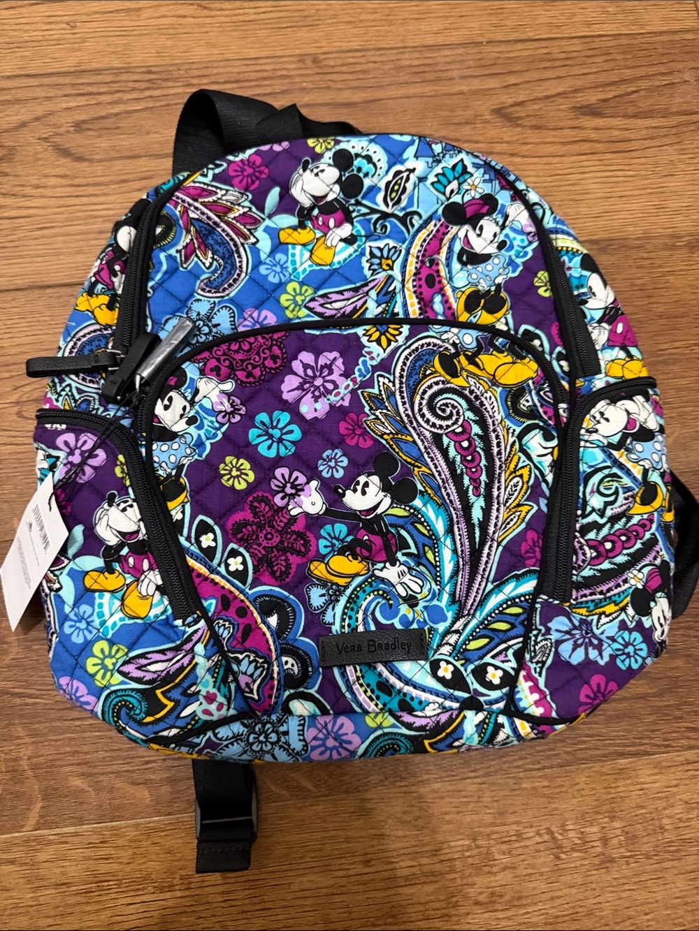 Vera Bradley Purple & Blue Paisley Mickey Mouse Mini Backpack